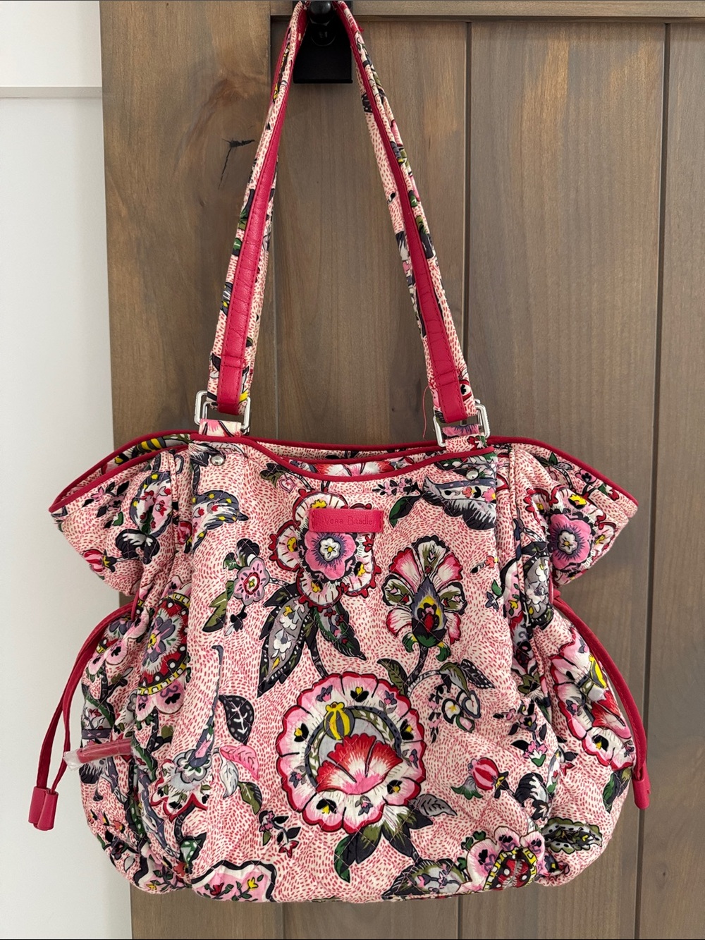 Vera Bradley Pink Floral Quilted Shoulder Tote